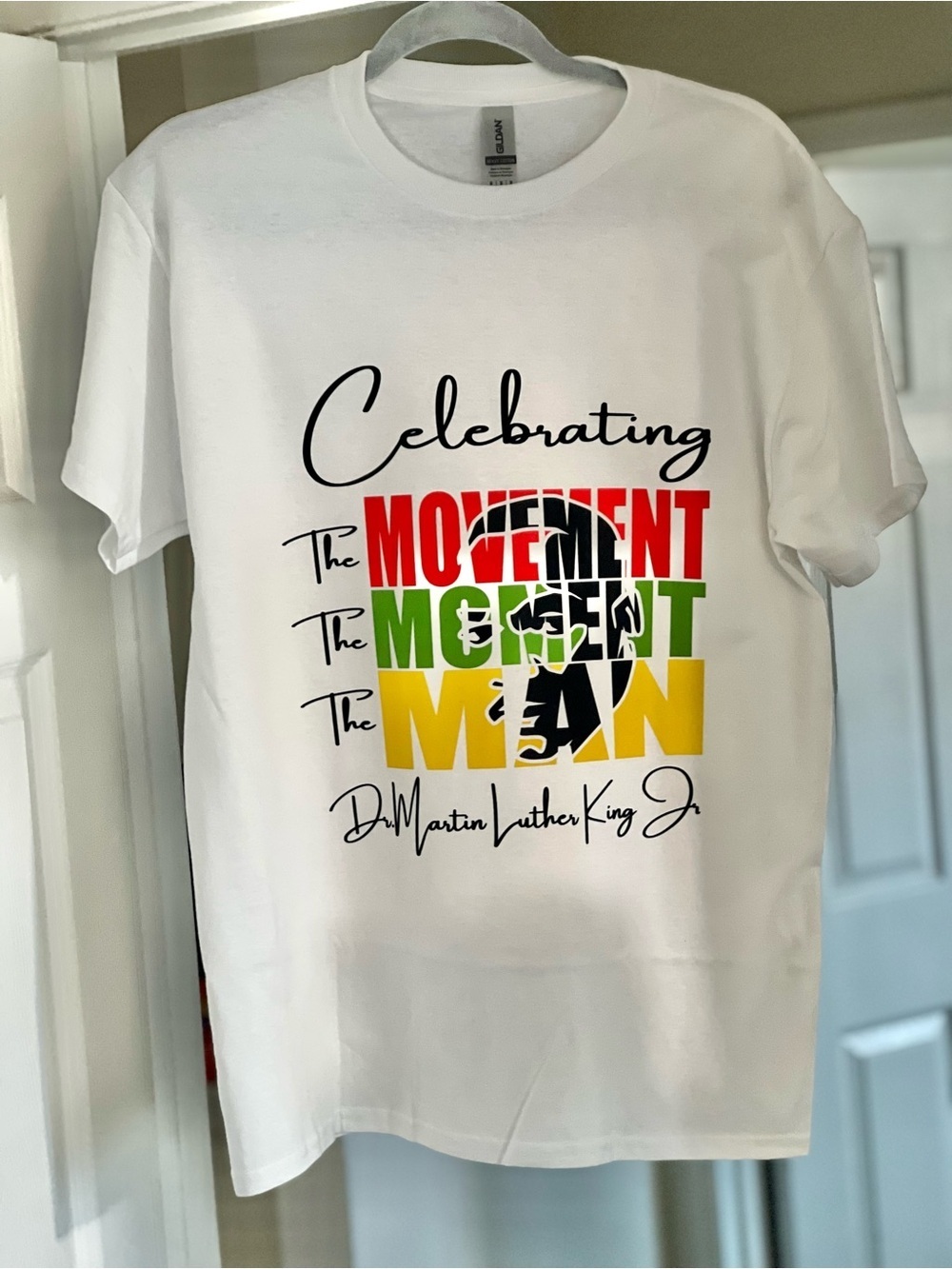 Celebrating The Movement The Moment The Man MLK Jr. Graphic Tee - White - Picture 2 of 7